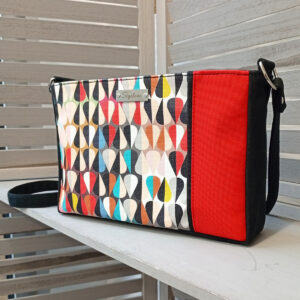 Sac « Emmie » multicolore, bande rouge et uni noir