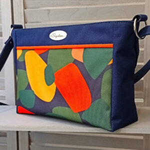 Sac Lorène formes multicolores et uni bleu marine