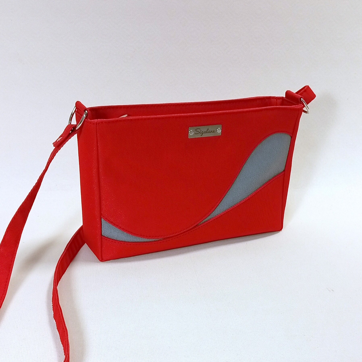 Sac "Rosie" rouge et gris – Image 6
