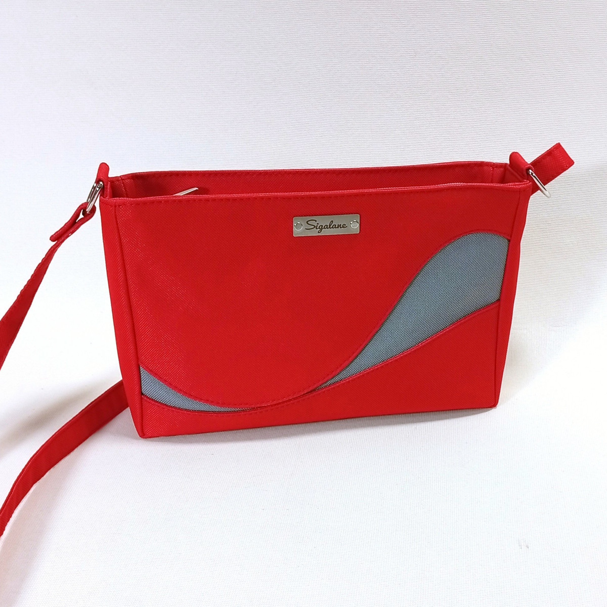 Sac "Rosie" rouge et gris – Image 5