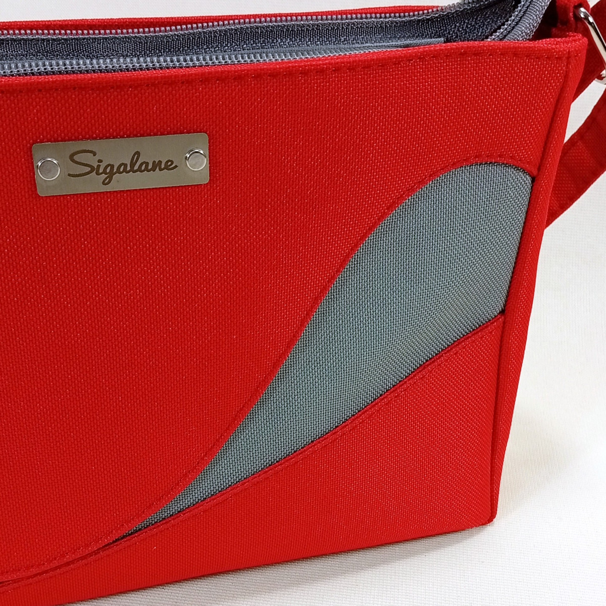 Sac "Rosie" rouge et gris – Image 8