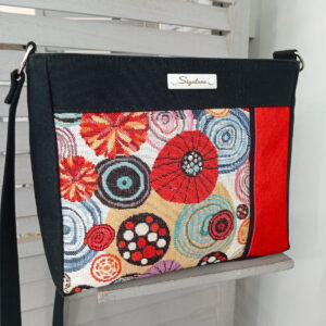 Sac « Dona » fleurs stylisées et noir