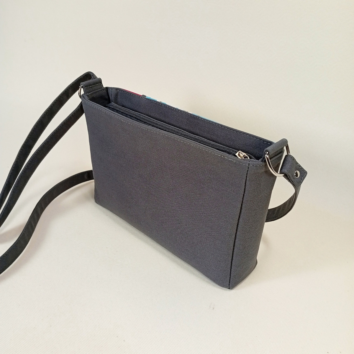 Sac "Emmie" cerisier du japon, bande rose et gris – Image 5