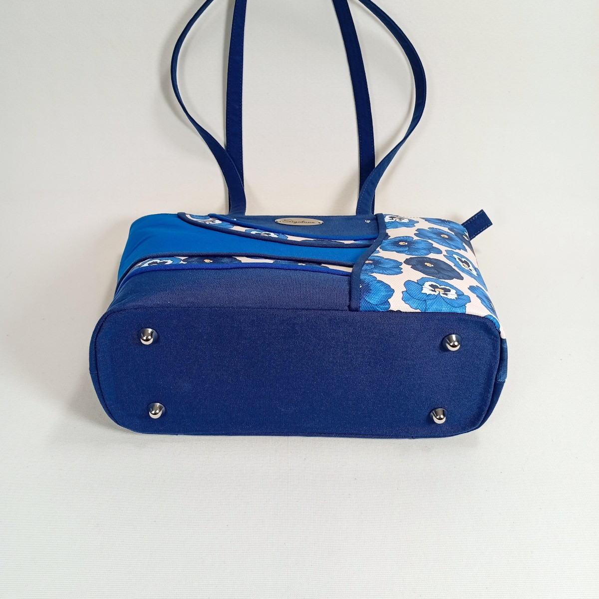 Sac Jessi décor ondulé pensées bleues – Image 5