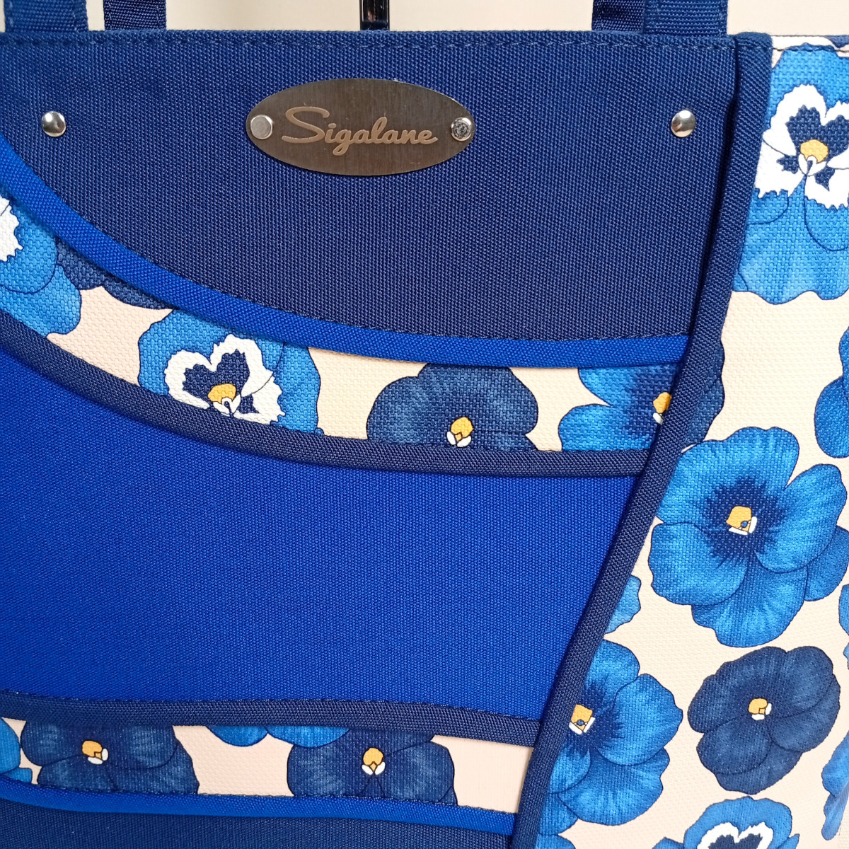 Sac Jessi décor ondulé pensées bleues – Image 6