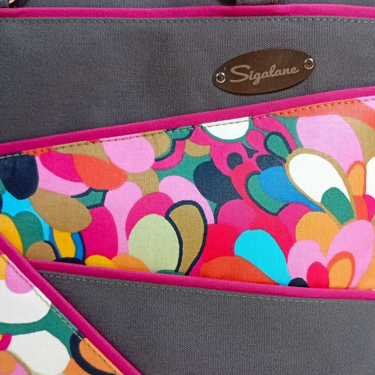 Sac Rosana (3 en 1) uni gris et abstrait multicolore – Image 8
